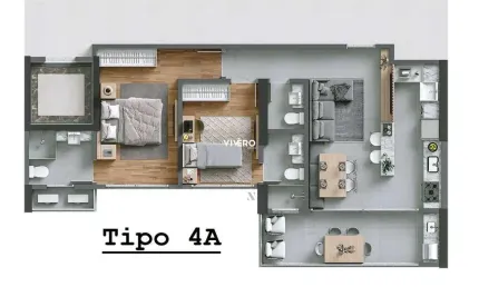 Apartamento no Edifício Torres da Brava - Sirena com 2 suítes - Praia Brava- Ita
