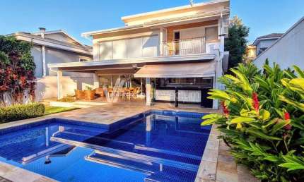 Casa em condomínio fechado com 5 quartos à venda na Rua das Abélias, 1, Alphaville Dom Pedro, Campinas, 380 m2 por R$ 3.500.000
