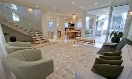 Casa em condomínio fechado com 3 quartos à venda na rua mariazinha leite campagnolli, 1, parque xangrilá, campinas, 375 m2 por r$ 2.950.000