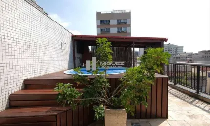 Cobertura Espetacular - Rua Félix da Cunha - Tijuca - varanda, 3 quartos sendo 2 suítes, dependência, área gourmet, churrasqueira e piscina, 2 vagas de garagem