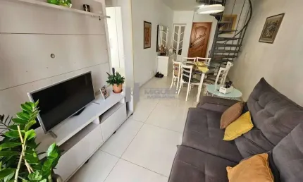 Cobertura duplex à venda colado no shopping tijuca  com 3 quartos sendo 1 suíte, 2 vagas -  prédio com infra total, portaria e segurança 24h