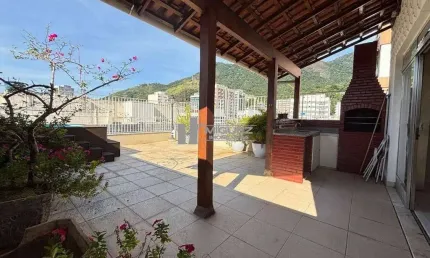 Cobertura linear magnífica para alugar, Tijuca, Rua Itacuruçá, metrô Uruguai, 3 quartos, 1 suíte, 1 vaga, área gourmet com ofurô, vista livre para o Sumaré, aproximadamente 210 m², código 21616