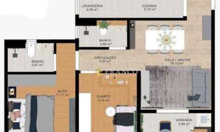 Apartamento com 2 dormitórios à venda, 64,66m² - Residencial Portal da Mantiqueira - Taubaté/SP