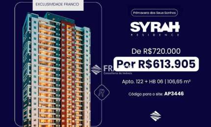 Apartamento com 3 dormitórios à venda, 106m² - Bosque Flamboyant - Taubaté/SP