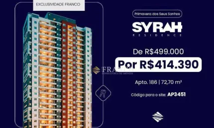Apartamento com 2 dormitórios à venda, 72m² - Bosque Flamboyant - Taubaté/SP