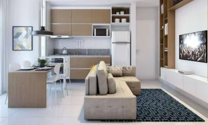 Apartamento com 1 dormitório à venda, 39,09m² - Chácara do Visconde - Taubaté/SP