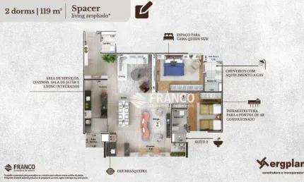Apartamento à venda, 119 m² por R$ 900.000,00 - Vila Costa - Taubaté/SP