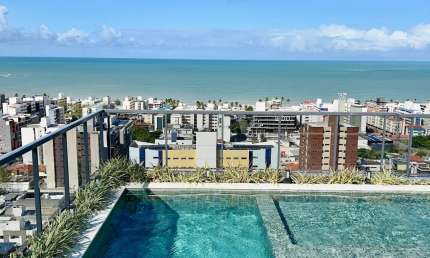 VENDO APARTAMENTO COM VISTA DEFINITIVA PARA O MAR ( ANDAR ALTO )EM AEROCLUBE BESSA