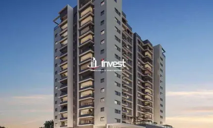 Apartamentos com 100,98m², 123,93m² e 225,65m² de área útil e todos com varanda gourmet com churrasqueira.