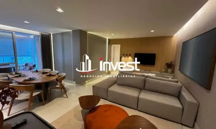 Apartamento com 3 suítes, varanda gourmet com churrasqueira, área de lazer completa.