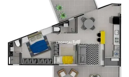 Apartamento com 2 dormitórios à venda, 92 m² por R$ 755.037,91 - Victor Konder - Blumenau/SC