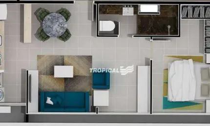 Apartamento Garden com 1 dormitório à venda, 71 m² por R$ 541.384,77 - Victor Konder - Blumenau/SC