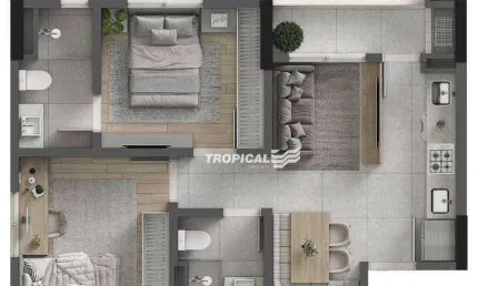 Apartamento com 2 dormitórios à venda, 55 m² por R$ 378.000,00 - Vorstadt - Blumenau/SC