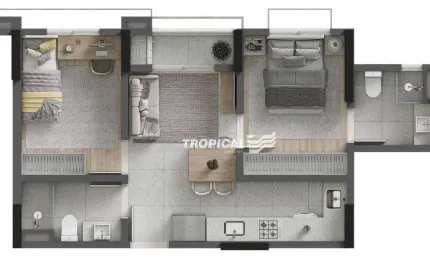 Apartamento com 2 dormitórios à venda, 52 m² por R$ 361.000,00 - Vorstadt - Blumenau/SC