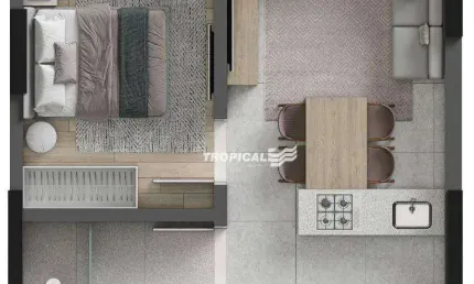 Studio com 1 dormitório à venda, 31 m² por R$ 261.000,00 - Vorstadt - Blumenau/SC