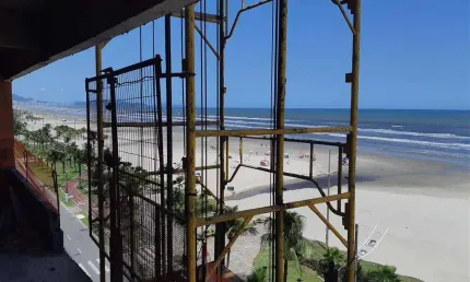 109mil entrada saldo banco - 2 quartos um suite, frente mar, sacada gourmet, obras aceleradas