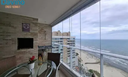 735mil - apartamento  2 dormitórios 1 suíte - vista mar definitiva - lazer de clube. localizado na praia da vila  mirim