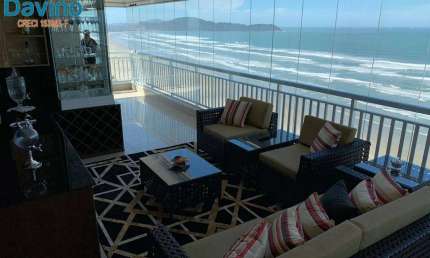 3,5milhão - Apartamento alto padrão - Frente mar - 3 suites - jacuzzy -  4 vagas - total frente mar - 326m² de area util