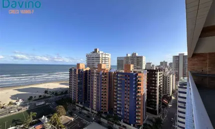 VISTA MAR DEFINITIVA DE TODAS UNIDADES DESTA PLANTA - NA QUADRA DA PRAIA DA AVIACAO - DIVISA COM A PRAIA DA VILA GUILHERMINA.
