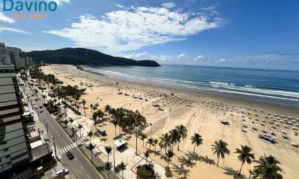 460mil - 2 dormitórios 1 Suíte - mobiliado - vista mar definitiva - praia do boqueirao - 2 banheiros prédio frente mar
