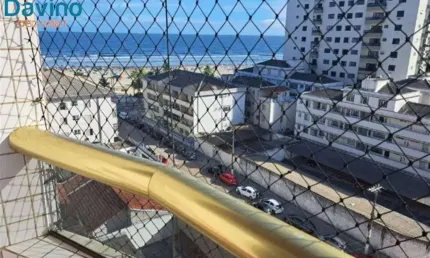 Lindo apartamento vista mar 1 dormitório sendo suíte, piscina, elevador a menos de 100 metros da praia da guilhermina por apenas $385.000,00 aceita financiamento bancário, fgts, minha casa minha vida