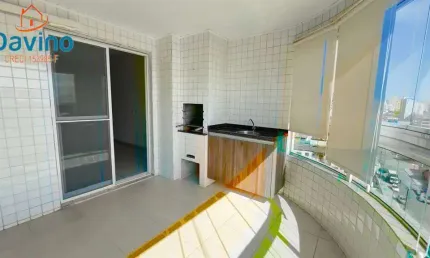 679mil semi mobiliado - apartamento 3 quartos um suite - sacada com churrasqueira a carvao - vista mar - lazer