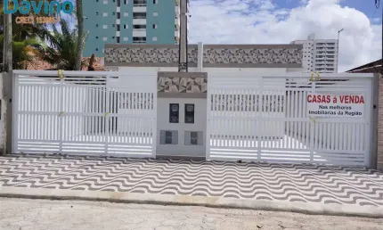 Linda casa novinha, fino acabamento na quadra da praia, 2 dorms. aceita financiamento bancário, minha casa minha vida