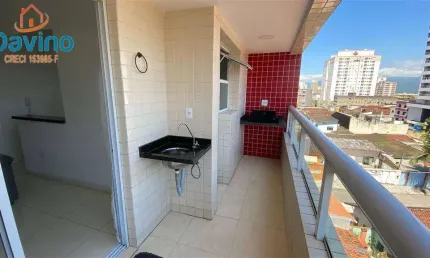 420mil a vista  apartamento semi mobiliado sacada gourmet  300m da praia da aviação 2 quartos um suite piscina