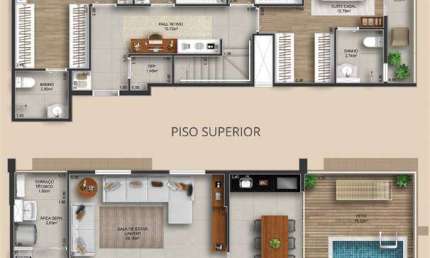 247,2mil entrada - cobertura duplex 4 suites piscina privativa 3 vagas alto padrao fino acabamento