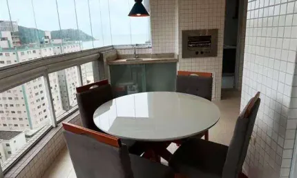 1390milhao - Apartamento alto padrão na Praia Canto do Forte - 3 dormitóros com 2 suítes, sacada gourmet. vista mar - Lazer Completo - Alto Padrão