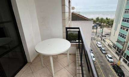2900,00 LOCAÇÃO - 50m da praia da vila guilhermina - 2 quartos - sacada frente rua - vista mar - 2 elevadores  - vaga de garagem