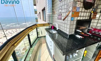 680mil - Apartamento 114m area util tem rebaixamento em gesso na sala e planejados na cozinha e demais ambientes, 50m da praia da aviação, Mobiliado. vista mar.
