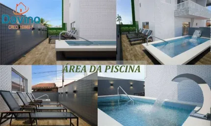 Apartamento com 1 dormitório, varanda gourmet, vista mar, 100 metros do mar $321.584,46 à vista ou financiamento direto com a construtora