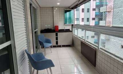 Lindíssimo apartamento mobiliado - 2 dormitorios com 1 suíte, sacada gourmet, Praia da Guilhermina.