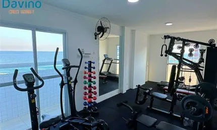 Apartamento pé na areia 460mil  - 2 dormitórios um suite sacada gourmet vista mar