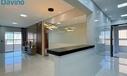 900mil - lindissimo apartamento 3 dormitórios semi mobiliado praia da vila caiçara lazer completo