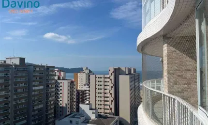 Show de apartamento com 3 suítes, vista mar na praia da guilhermina