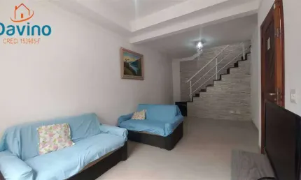 Sobrado lado praia 03 dormitórios 1 suite 2 vagas churrasqueira