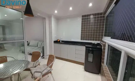 770mil - apartamento vista mar semi mobiliado 2 quartos um suite sacada com churrasqueira lazer enorme.