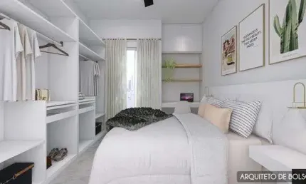 Apartamento com 1 Quarto(s) e 1 banheiro(s) para Alugar, 27 m² por R$ 1129 / Mês