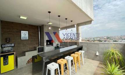 Raríssima cobertura linear de 3 quartos à venda, bairro Espírito Santo em Betim/MG