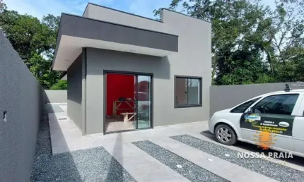 Casa nova a 600 metros da praia com 3 dormitórios à venda, 70 m² por R$ 450.000 - Balneário Itapoá - Itapoá/SC