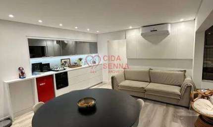 ANDAR ALTO -RECEM REFORMADO - SACADA  INTEGRADA - SEMI MOBILIADO - 1VG