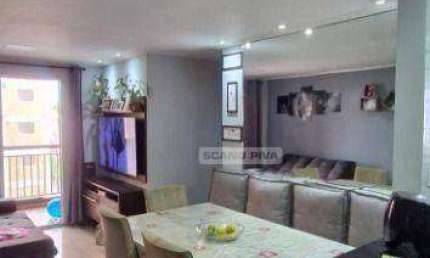 Apartamento com 3 dormitórios para alugar, 65 m² por R$ 2.860/mês - Vila Camilópolis - Santo André/SP