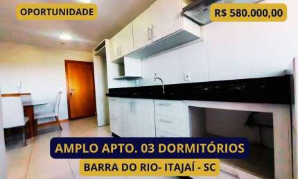 Apartamento para Venda em Itajaí, Barra do Rio, 3 dormitórios, 1 suíte, 2 banheiros, 2 vagas
