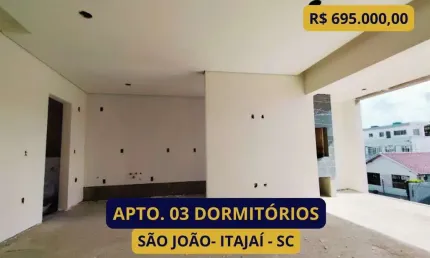 Apartamento para Venda em Itajaí, São João, 3 dormitórios, 1 suíte, 2 banheiros, 2 vagas