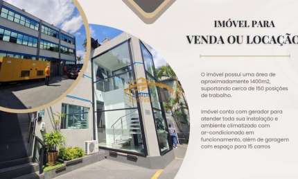 Prédio comercial mobiliado climatizado com garagem para 15 carros, no Jaguaré. Sala de monitoramento, sala cofre com porta blindada.