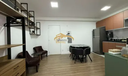 Studio mobiliado para locação, Ultra Bela Vista, Osasco, 1 dormitórios, varanda gourmet, lazer completo.