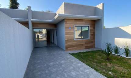 Casa com 3 quartos à venda na Rua Alcatraz, 1141, Gralha Azul, Fazenda Rio Grande, 60 m2 por R$ 328.000