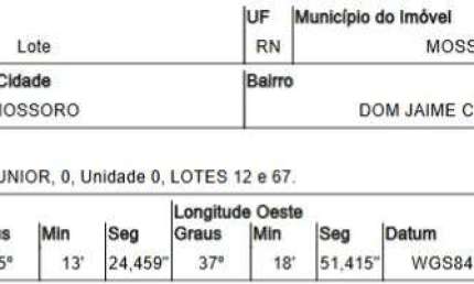 Oportunidade Única em MOSSORO - RN | Tipo: Terreno | Negociação: Venda Online  | Situação: Imóvel